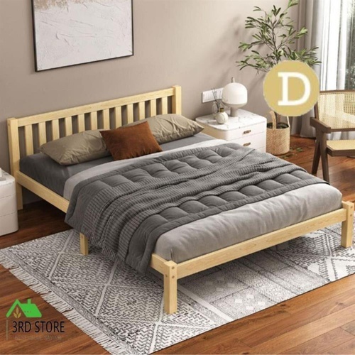 ALFORDSON Bed Frame Wooden Timber Double Size Mattress Base Platform Fenella Oak