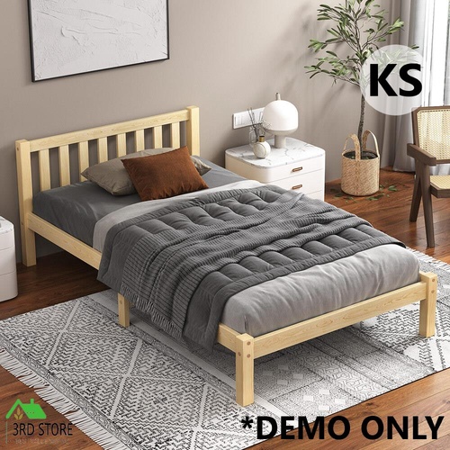 ALFORDSON Bed Frame Wooden Timber King Single Mattress Base Platform Fenella Oak
