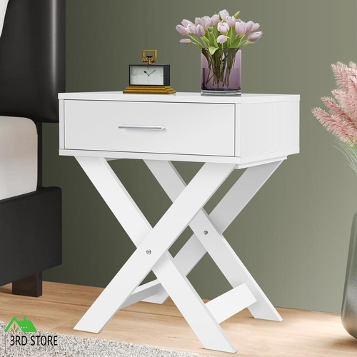 ALFORDSON Bedside Table Nightstand Side Storage Cabinet French Country White