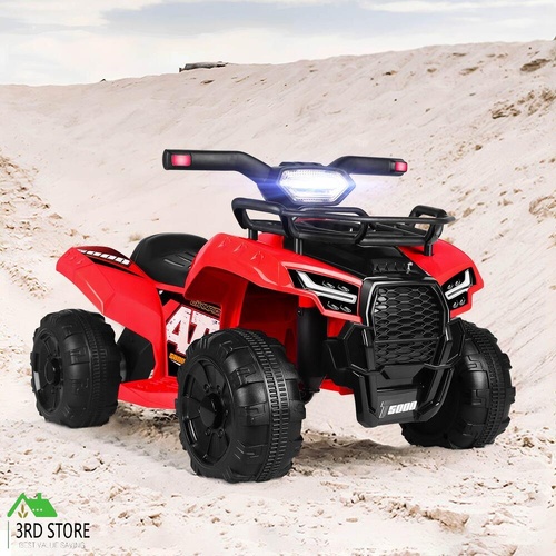 ALFORDSON Kids Ride On Car Electric ATV Toy 25W Motor W/ USB MP3 LED Lights Red