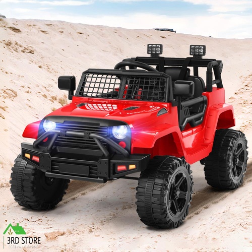 ALFORDSON Kids Ride On Car Toy Jeep Electric 12V 70W Motors R/C LED Lights Red