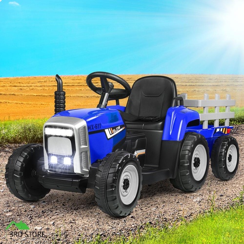 ALFORDSON Kids Ride On Car Tractor 12V Electric Toy Vehicle Child Toddlers Blue