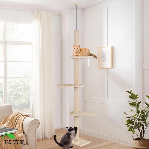 BEASTIE Cat Tree Scratching Post Scratcher Tower Condo House Furniture 230-286cm
