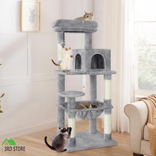 BEASTIE Cat Tree Scratching Post Scratcher Tower Condo House Furniture Wood 143