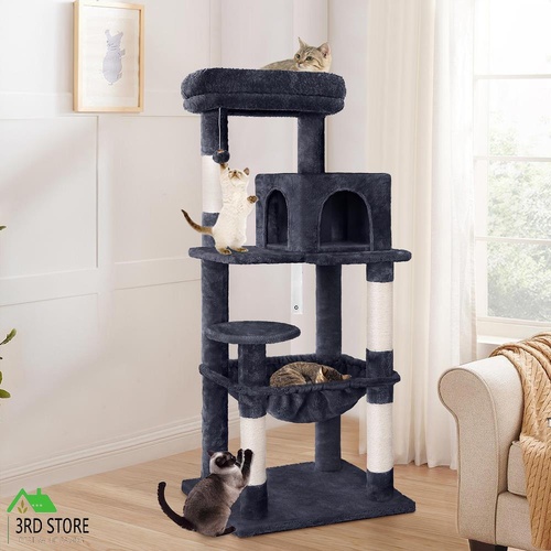 BEASTIE Cat Tree Scratching Post Scratcher Tower Condo House Furniture Wood 143