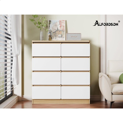 ALFORDSON 8 Chest of Drawers Minimalist Storage Cabinet Dresser Tallboy Wood