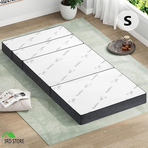 STARRY EUCALYPT Foldable Mattress Folding Foam Mattresses Portable Bamboo Single