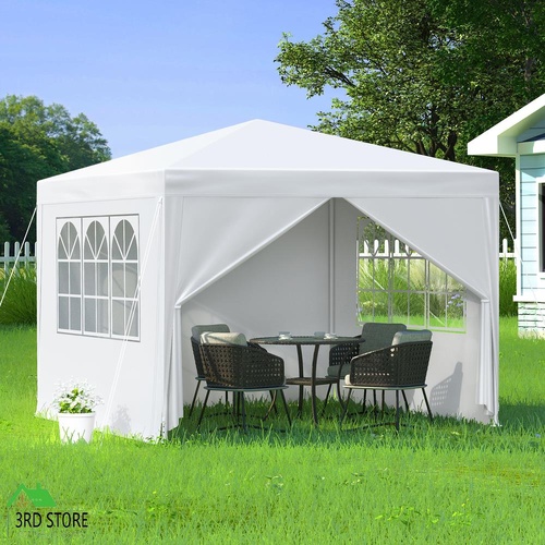 ALFORDSON Gazebo 3x3 Outdoor Wedding Party Tent Camping Portable Side Wall White