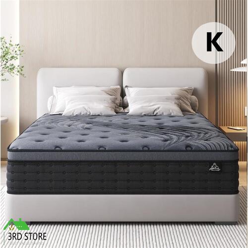 STARRY EUCALYPT Mattress Pocket Spring King Latex Euro Top 34cm 5 zone