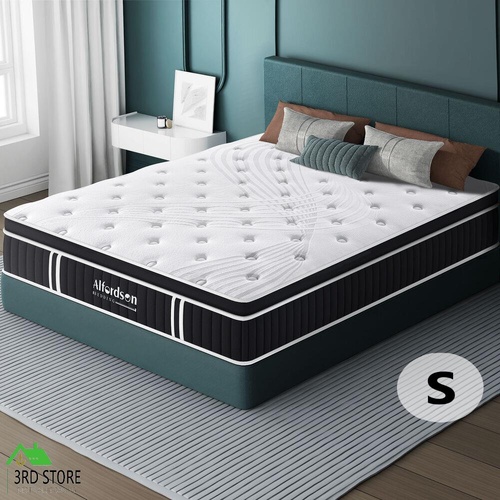 ALFORDSON Mattress Single Bed Euro Top Spring Foam Bedding 22CM Medium Firm