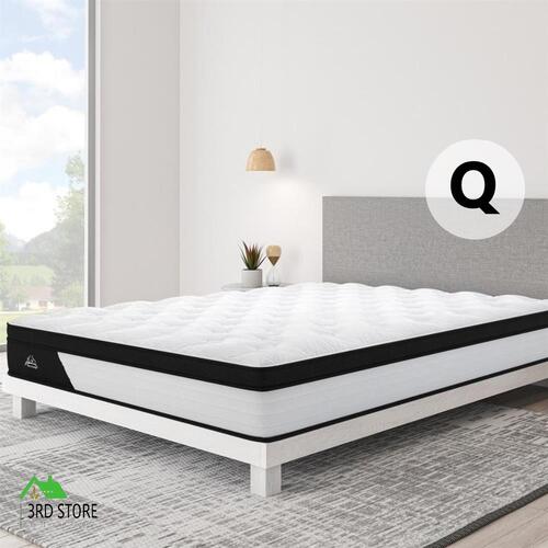 STARRY EUCALYPT Queen Mattress Bonnell Spring Queen Size Foam Bed Medium 18cm