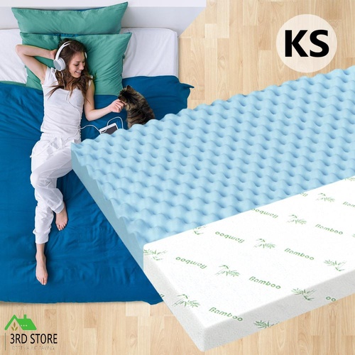 S.E. Memory Foam Topper Airflow Zone Bed Mattress Cool Gel Bamboo 8cm KS