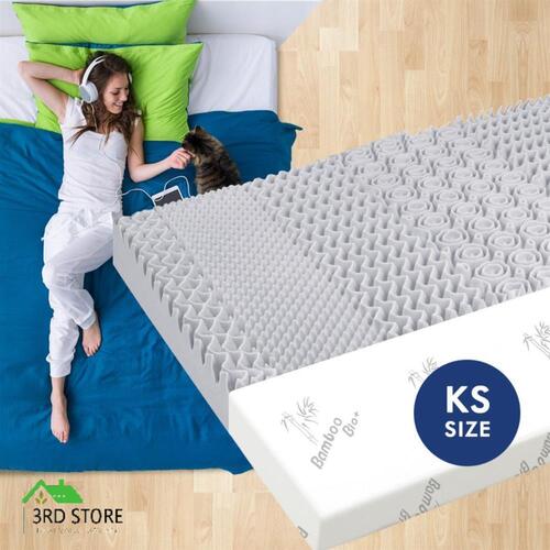 STARRY EUCALYPT Graphite Infused Memory Foam Mattress Topper 7 Zone king single