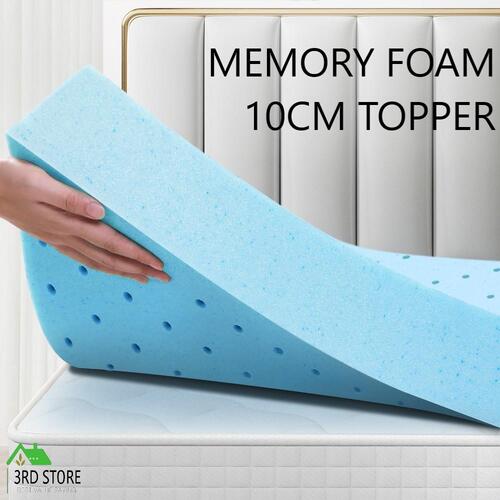 S.E. Memory Foam Topper Cool Gel Ventilated Mattress Bed Bamboo 10cm Double