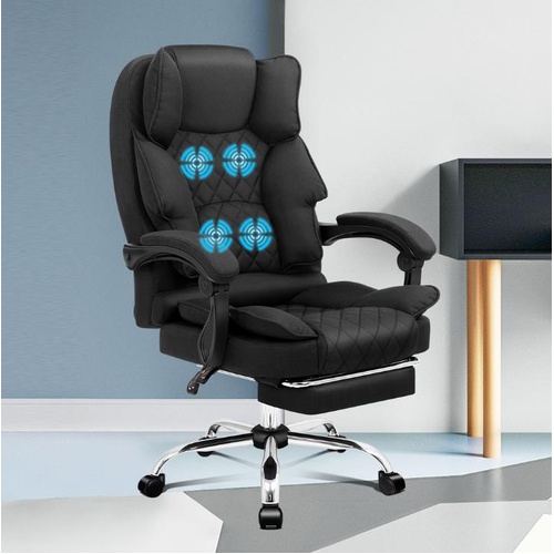 ALFORDSON Massage Office Chair Executive Recliner Gaming Computer Seat Fabric