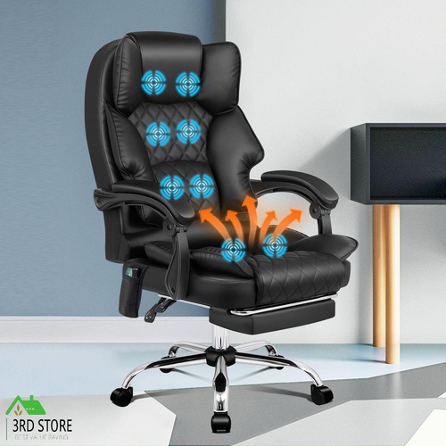 ALFORDSON Massage Office Chair Heated Seat Executive Recliner Gaming Computer