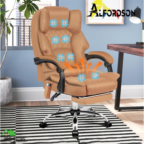 ALFORDSON Executive Office Chair Massage Brown