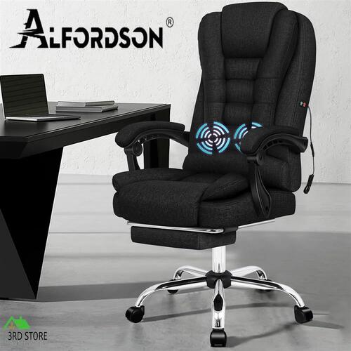 ALFORDSON Massage Office Chair Executive Seat Fabric Gaming Computer Racer