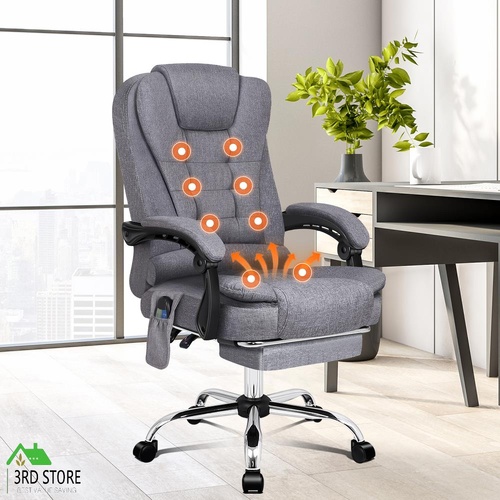 RETURNs ALFORDSON Office Chair Heated Seat Executive Gaming Racer Fabric