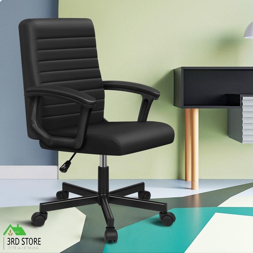 ALFORDSON Office Chair Executive Computer Seat Work Gaming Mid Back Black