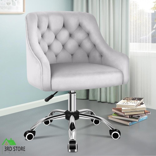 ALFORDSON Velvet Office Chair Computer Chairs Swivel Armchair Work Adult Kids