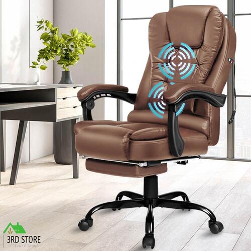 ALFORDSON Massage Office Chair Executive Gaming PU Leather Work Seat Racing