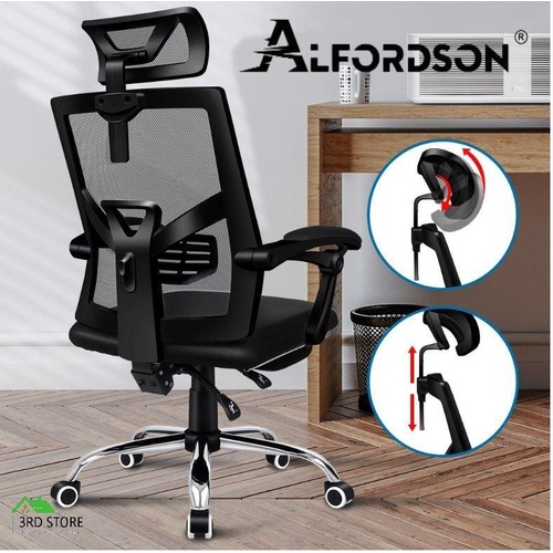 ALFORDSON Mesh Office Chair Gaming Executive Fabric Seat Racing Footrest Recline