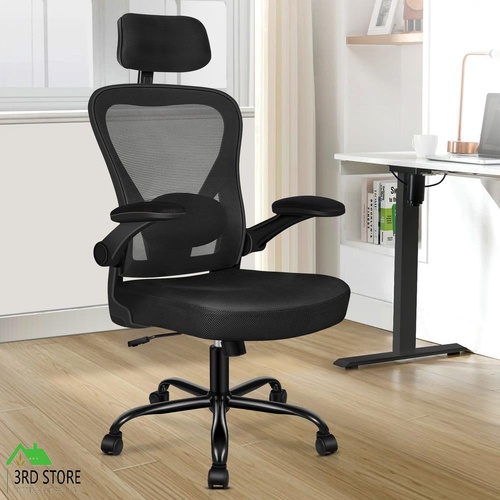 ALFORDSON Mesh Office Chair Executive Computer Gaming Fabric Seat Tilt Black