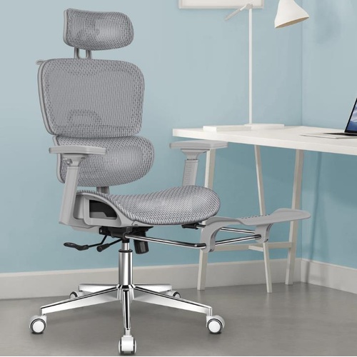 ALFORDSON Ergonomic Office Chair Mesh Executive Racing Computer Seat Grey