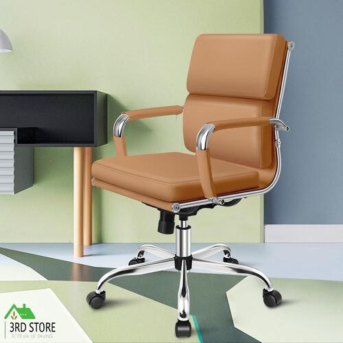ALFORDSON Office Chair Ergonomic Paddings Executive Computer Seat Mid Back