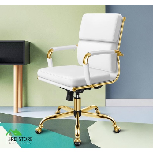 ALFORDSON Office Chair Ergonomic Paddings Executive Computer Work Seat Mid Back