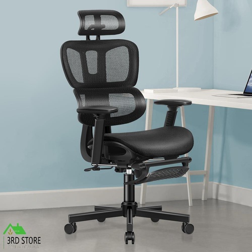 ALFORDSON Ergonomic Office Chair Mesh Executive Seat Work Computer Gaming Black