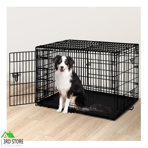 BEASTIE Dog Cage 36 inch Large Pet Crate Kennel Cat Metal Playpen Foldable
