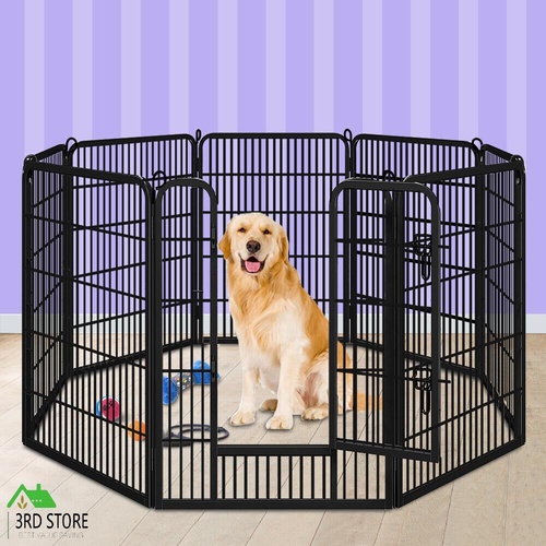 BEASTIE Pet Playpen 40 inch Large 8 Panel Fence Enclosure Dog Metal Exercise Pen