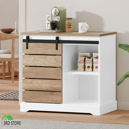 ALFORDSON Buffet Sideboard Cabinet Storage Cupboard Sliding Door Pantry White