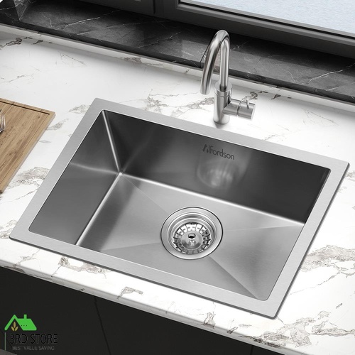 RETURNs ALFORDSON Kitchen Sink Stainless Steel Drop in Flush Under Mount Bowl 450X300MM