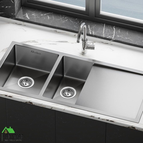 ALFORDSON Kitchen Sink Stainless Steel Drop in Flush Under Mount 100X45CM