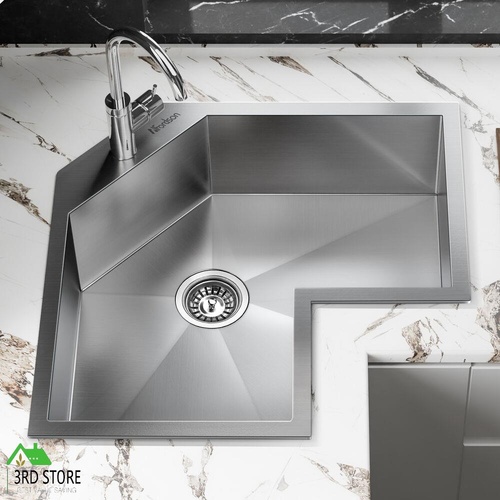 ALFORDSON Kitchen Sink Stainless Steel Drop in Flush Mount Single Bowl 860X600MM
