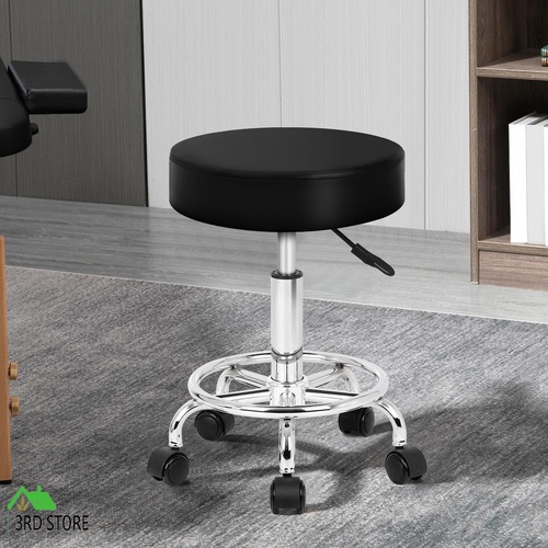 ALFORDSON Salon Stool Round Swivel Barber Hair Dress Chair Gas Lift Black