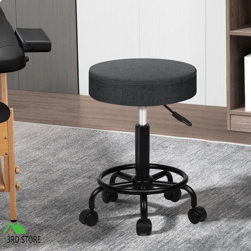 ALFORDSON Salon Stool Saddle Backrest Swivel Barber Hair Dress Leather Chair