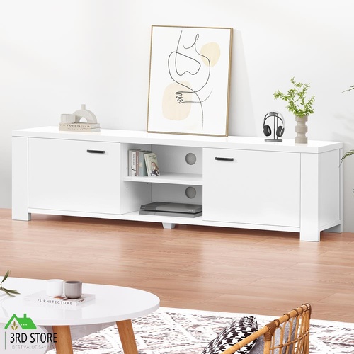 ALFORDSON TV Cabinet Entertainment Unit Stand Storage Shelf 160cm White