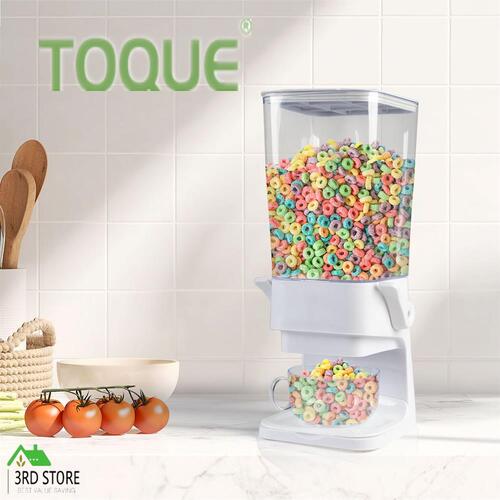 TOQUE Cereal Dispenser 5.5L Grain Container Dry Food Storage Box Pet Feeder