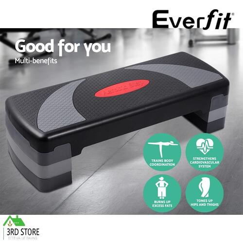 Everfit Aerobic Step Exercise Stepper Steps Home Gym Fitness Block Riser Bench