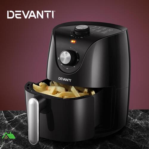 Devanti Air Fryer 2.5L Electric Fryers Airfryer Healthy Cooker Oil Free Kitchen