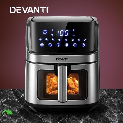 Devanti Air Fryer 6.5L LCD Fryers Oven Airfryer Healthy Cooker Oil Free Kitchen