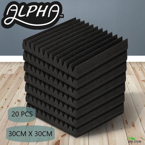 20pcs Studio Acoustic Foam Sound Absorbtion Proofing Panels Tiles Wedge 30X30CM