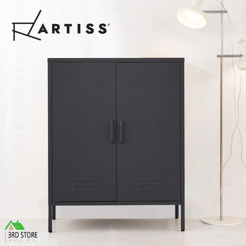 ArtissIn Buffet Sideboard Locker Metal Storage Cabinet - SWEETHEART Charcoal