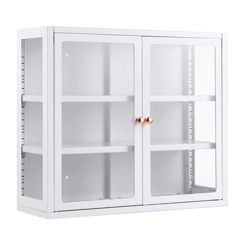 Artiss Buffet Cabinet Sideboard Wall Mounted Clear Display Storage 60cm White