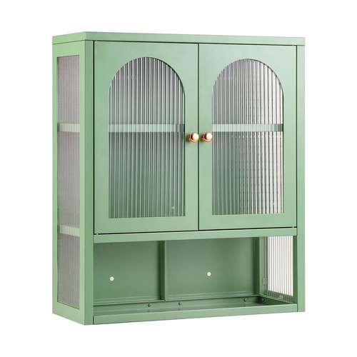 Artiss Buffet Cabinet Sideboard Wall Mounted Fluted Display Storage 70cm Green