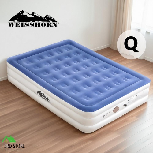 Weisshorn Air Mattress Inflatable Bed Built-in Pump Queen Air bed 46cm Cube